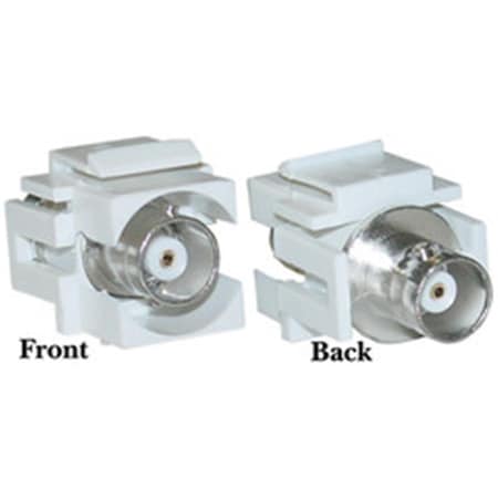 Cable Wholesale Keystone Insert- White- BNC Female Coupler 330-120WH